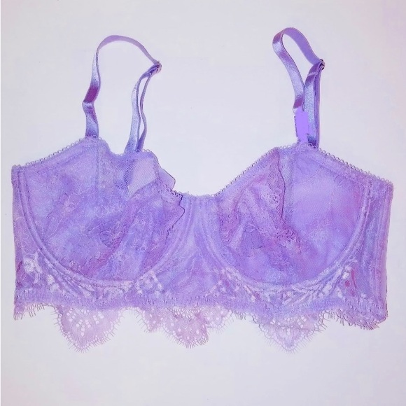 X2 Victoria Secret Bras 34DD Push Up Without Padding Purple/Grey Dream Angels - Picture 3 of 9
